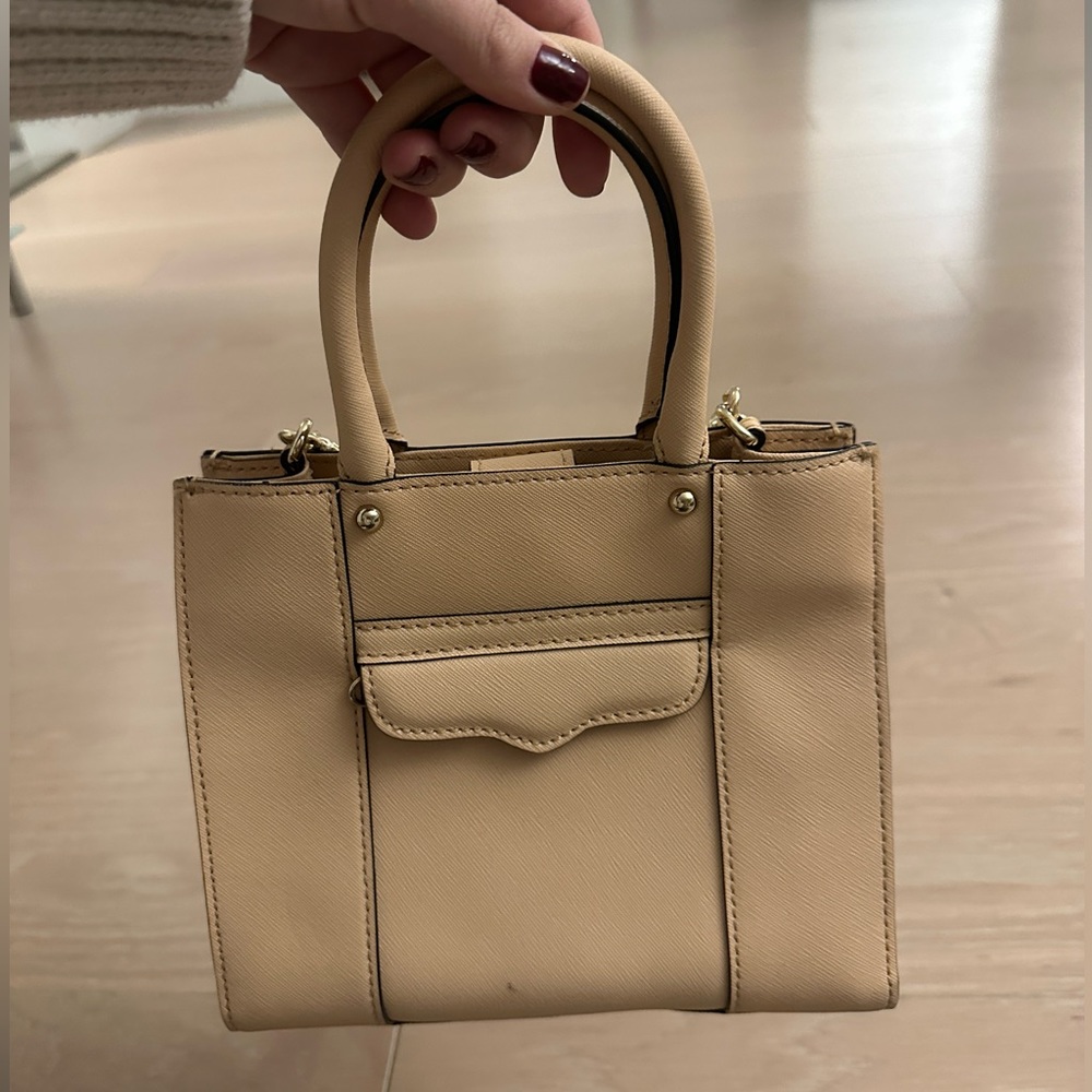 Rebecca Minkoff Leather Top Handle Bag Tan